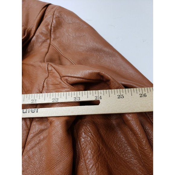 Breier of Amsterdam Mens Jacket Two Button Leather Pockets Brown Size 46 Vintage - Picture 14 of 15